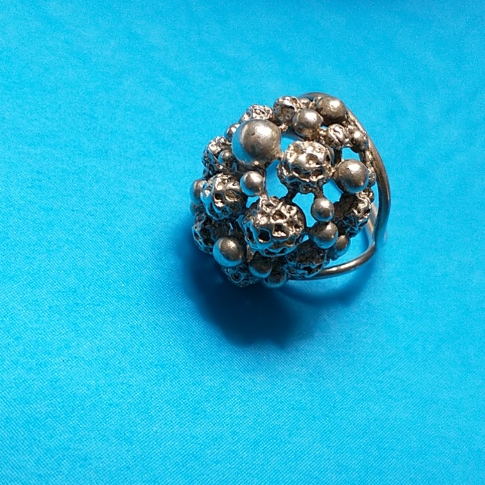 Vintage silver statement ring